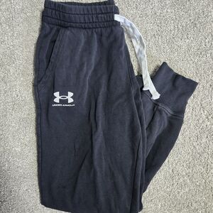 Under Armour Black Joggers with White Logo
